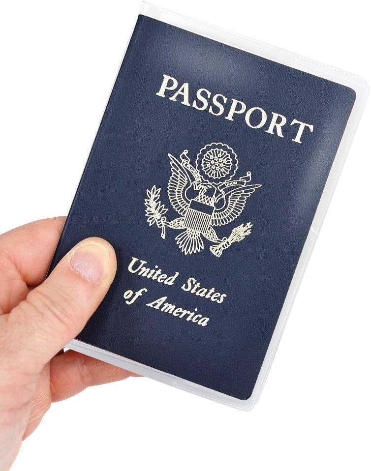 5-Pack Clear Passport Covers – Durable Vinyl Protector Cases