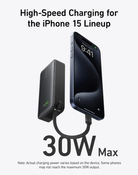 Anker Nano Power Bank 30W – USB-C Cable & Fast Charging