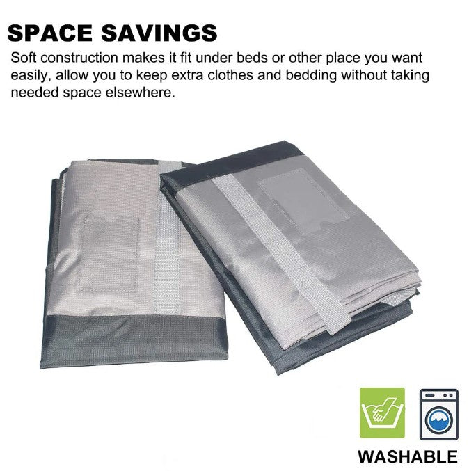 Large Fabric Bedding Storage Bag with Handles – Comforter & Blanket Organizer