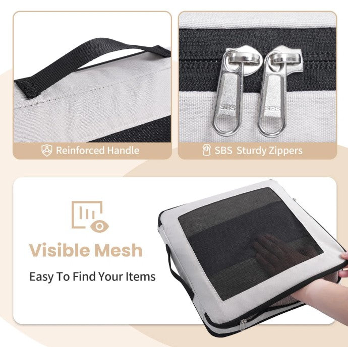 8-Piece Compression Packing Cubes Set – Lightweight Travel Organizers