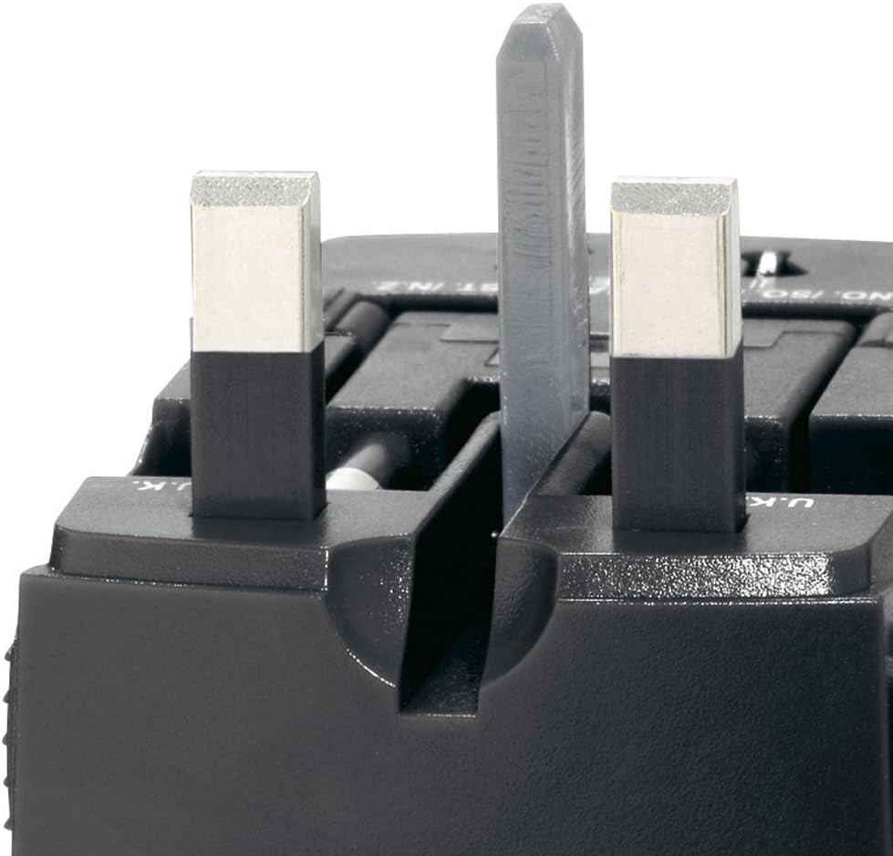 SwissGear Worldwide Plug Travel Adapter, Black – Compact All-in-One, One Size