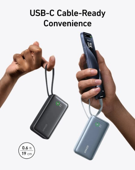 Anker Nano Power Bank 30W – USB-C Cable & Fast Charging