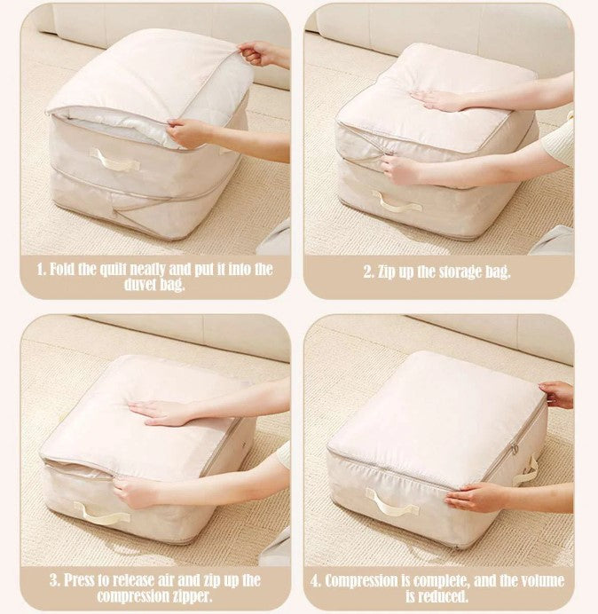 3-Pack Space-Saving Compression Storage Bags for Bedding & Clothes