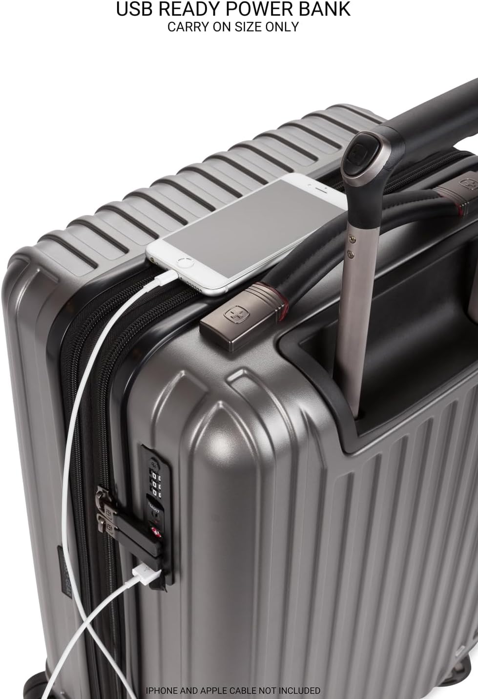 SwissGear 7910 Gunmetal 2-Piece Hardside Expandable Luggage Set with TSA Lock & Spinner Wheels