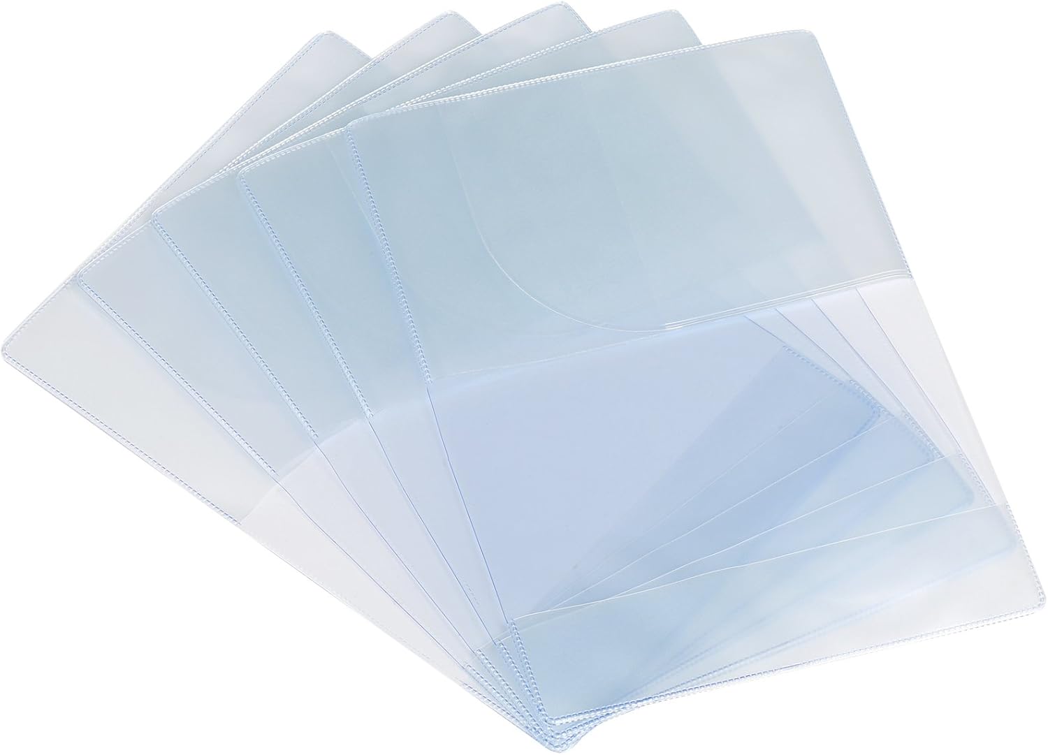 5-Pack Clear Passport Covers – Durable Vinyl Protector Cases