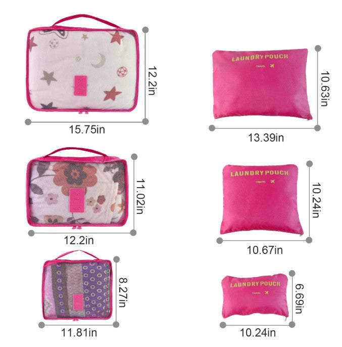 9-Piece Clothes Storage Bags & Packing Cubes Set – Travel Organizers