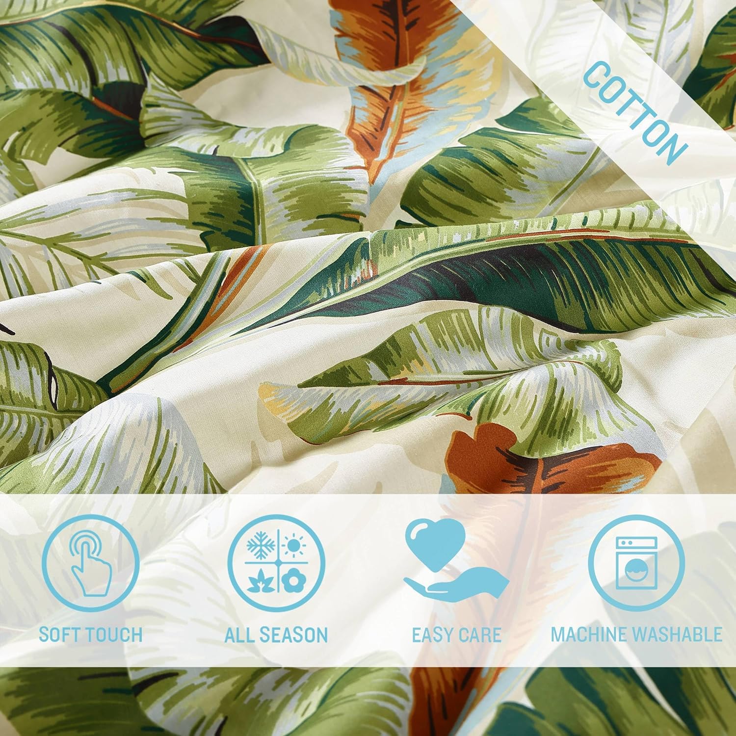 Palmiers King Comforter Set – Tropical Cotton Bedding