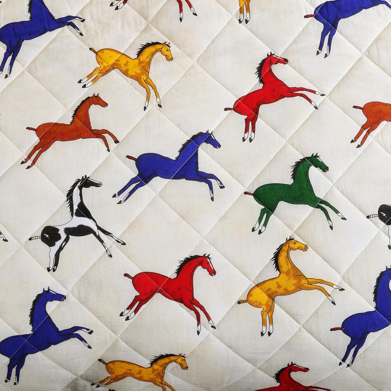 Wild Horses Reversible Twin Quilt Set – Southwestern Cotton Bedding