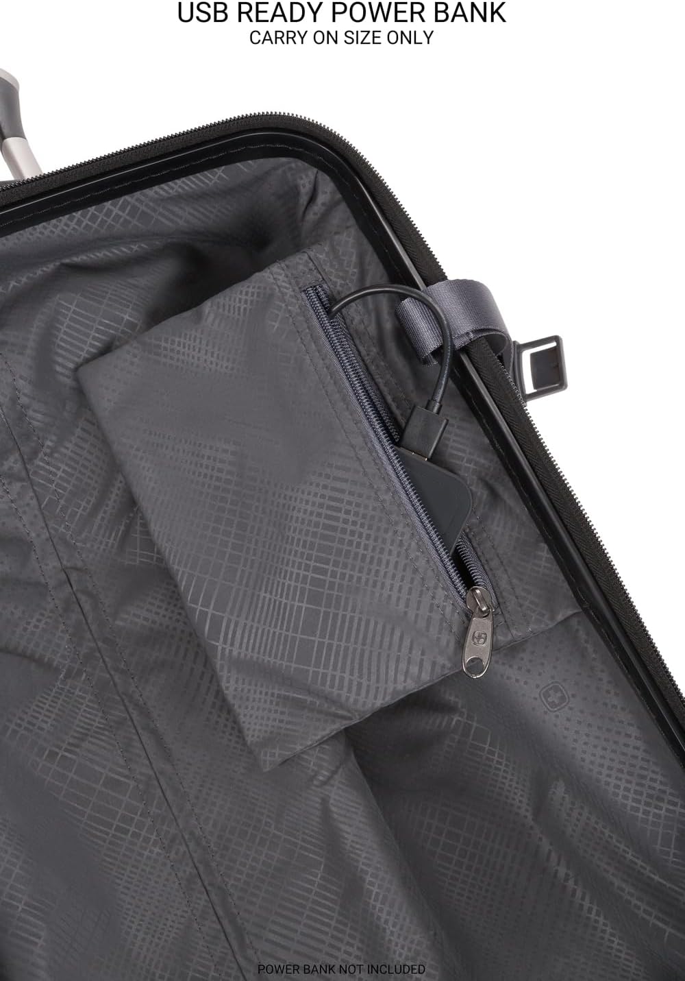 SwissGear 7910 Gunmetal 2-Piece Hardside Expandable Luggage Set with TSA Lock & Spinner Wheels