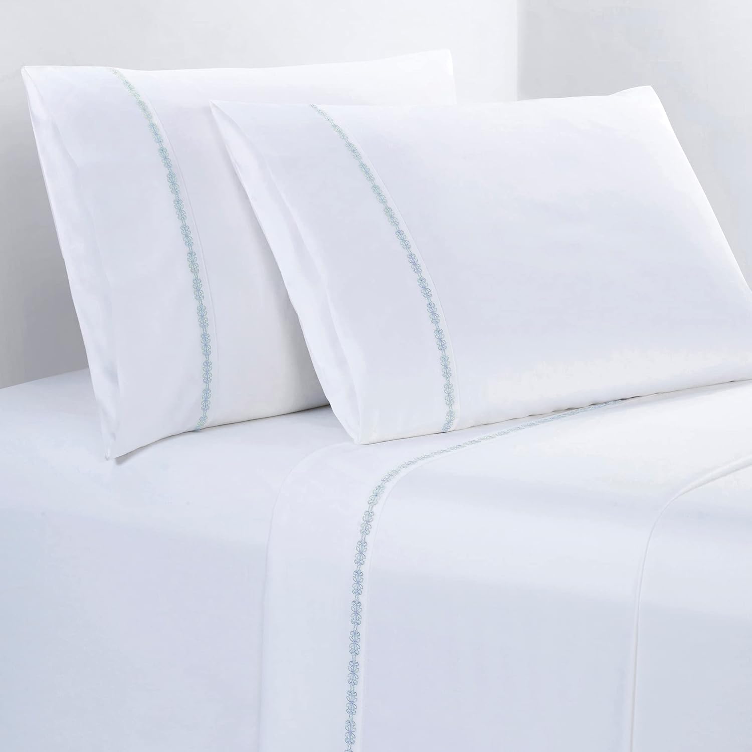 Laurel Embroidered Cotton Sheet Set – 350TC Hotel Style